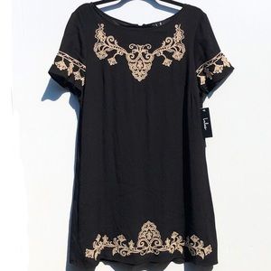 NWT Lulu’s Tale to Tell Black Shift Dress (D3017)